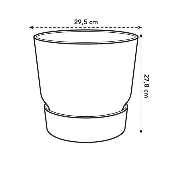 Pot elho Greenville Round grijs - D30 x H28  BotanicBridge