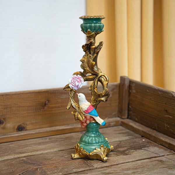 Candlestick bird & Flower - Extra Large - 33 cm  BotanicBridge