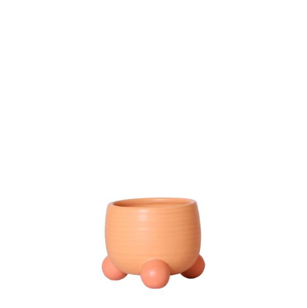 Kolibri Home | Rolling peach bloempot - Peach kleurige keramieken sierpot - Ø6cm  BotanicBridge