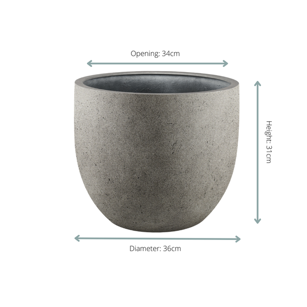 Pot Grigio New Egg Natural Concrete - D36 x H31  BotanicBridge