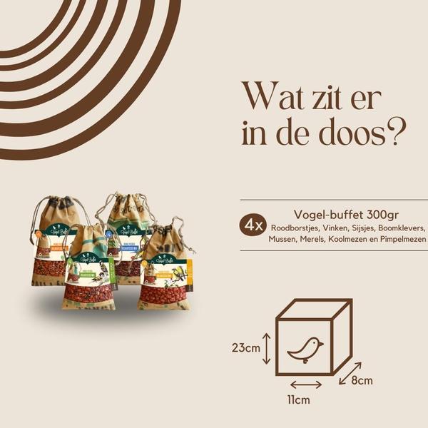 Bird Buffet | Vogelvoer Picknick mix Set van 4 | 4x 300gr  BotanicBridge