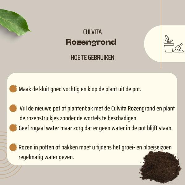 Culvita - Rozengrond 40 liter - potgrond geschikt voor rozen - inclusief RhizoPlus wortelverbeteraar  BotanicBridge