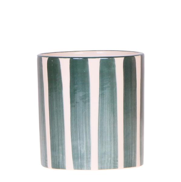 Kolibri Home | Painted stripe  - Green - Ø9cm  BotanicBridge