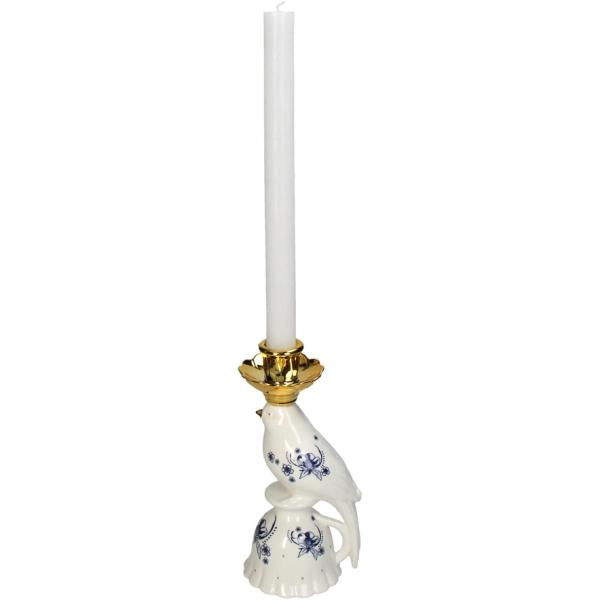 Kandelaar - Vogel Porcelijn - Delfts Blauw ↑ 21 cm  BotanicBridge