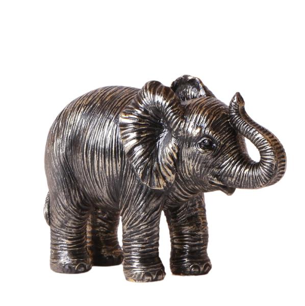 Kolibri Home | Ornament - Decoratie beeld Elephant - Black  BotanicBridge