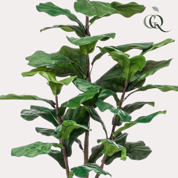 Kunstplant - Ficus Lyrata - Tabaksplant - 125 cm  BotanicBridge