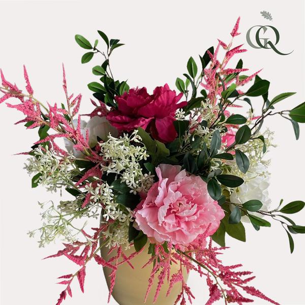 Kunstbloemen - Boeket L - Shiny Pink - 80cm  BotanicBridge