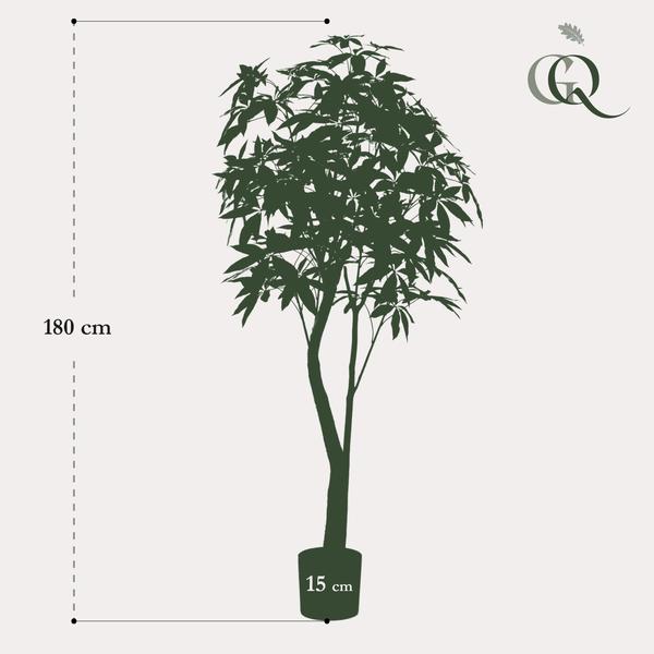 Kunstplant - Pachira Aquatica - Geldboom - 180 cm  BotanicBridge