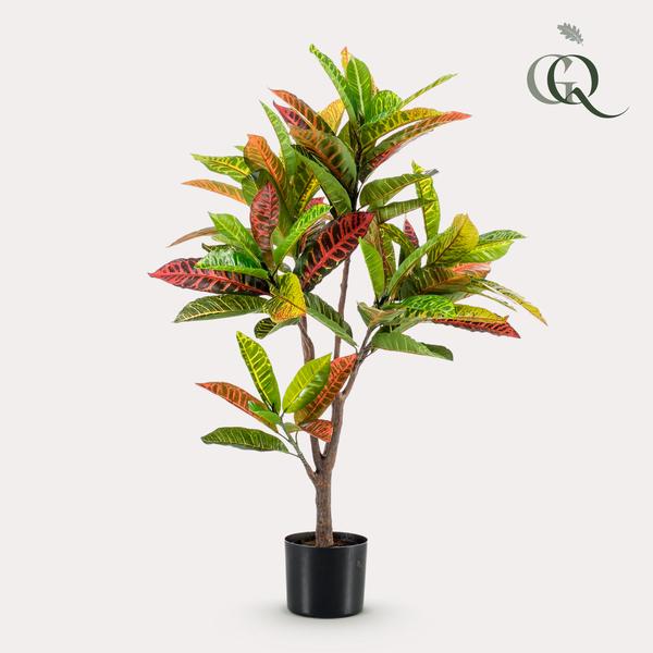 Kunstplant - Croton Codiaeum - Wonderstruik - 100 cm  BotanicBridge