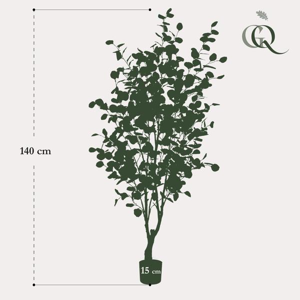 Kunstplant - Eucalyptus - Blauwe Gomboom  - 140 cm  BotanicBridge