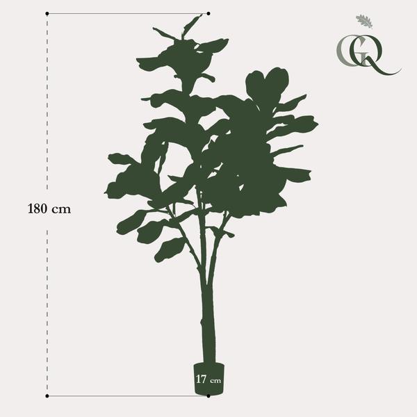 Kunstplant - Ficus Lyrata - Tabaksplant - 180 cm  BotanicBridge