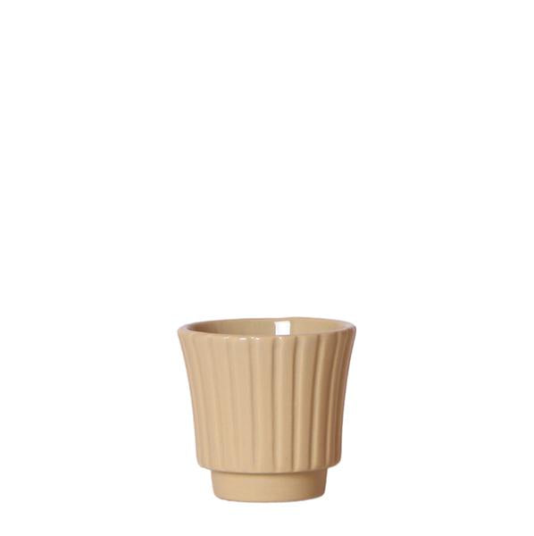 Kolibri Home | Retro khaki bloempot - khaki kleurige keramieken sierpot - Ø6cm  BotanicBridge